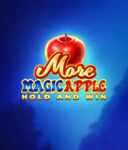 Step into the enchanting world of the More Magic Apple slot game by 3 Oaks Gaming, showcasing a glistening red apple against a vivid blue background. This image captures the enchanting theme with a touch of mystery. Suited for those enchanted by fairy-tale slots, the vibrant color scheme and attractive artwork ensure it captures attention. 