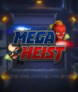 Enter the action-packed world of the Mega Heist game by Relax Gaming, showcasing quirky characters ready to pull off a bank heist. This graphic depicts the intensity of the heist with its striking logo and a mysterious vault backdrop. Great for players looking for a heist adventure, offering a captivating gaming experience. 