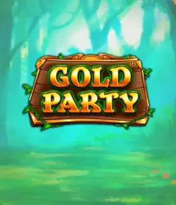 Enter the magical forest of Gold Party slot by Pragmatic Play, showcasing a charming wooden sign adorned with golden letters. The background features a misty green forest which adds a mystical touch to the overall ambiance. Ideal for fans of magical and nature-inspired games, offering a delightful gaming experience. 